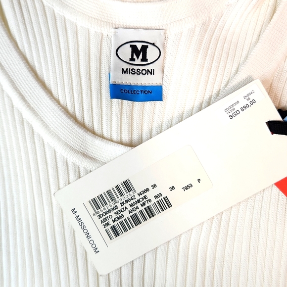 M By MISSONI Stretchy Cream Knit Dress, Size 38EU ~ NWT - Picture 10 of 14